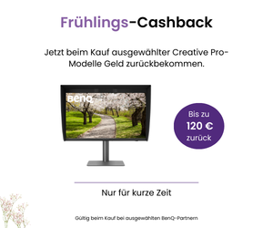 Benq Cashback für ausgewählte Creative Monitore bis zu 120€